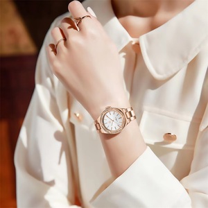 Orologio da <span class=keywords><strong>Donna</strong></span> Impermeabile di Moda con Quadrante in Vetro e Lancette, <span class=keywords><strong>Cinturino</strong></span> di Lusso in <span class=keywords><strong>Acciaio</strong></span> Inossidabile - Product Image 3