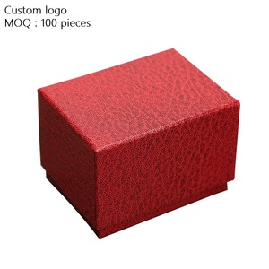 New style fashion lychee pattern watch paper box earrings necklace watch cardboard paper box
