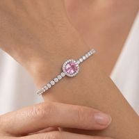 Bracelets tennis en argent sterling 925 avec zirconiums cubiques, design classique, bijoux fins, cadeaux pour femmes et filles, anniversaire, Noël