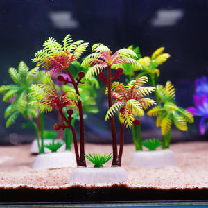 12 cm petite herbe et plantes en pot vertes décoration intérieure Aquarium aquarium aménagement paysager ornements PVC cocotier - Product Image 4