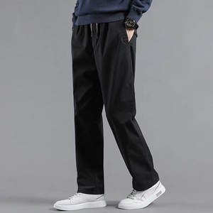 <span class=keywords><strong>Pantalon</strong></span> cargo décontracté en toile de coton léger de haute qualité avec logo personnalisé pour la randonnée en plein air, taille plus, coupe ample, pour hommes - Product Image 2