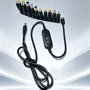 Cable de voltaje ajustable tipo C a CC, 5, 12, 20V, para enrutador, módem óptico, portátil, carga rápida con 8 adaptadores - Product Image 3