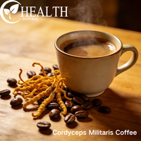Poudre de café instantané Yhealth, poudre de café au Cordyceps Militaris, emballage personnalisé OEM