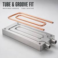 Radiateur de refroidissement liquide intégré à canal en cuivre - Plaque froide haute efficacité pour pack de batteries et module de commande de véhicules électriques