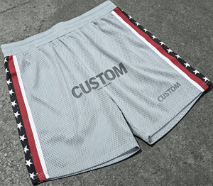 Shorts respirants en maille pour homme, taille élastique, style sportif, impression par sublimation, logo au dos - Product Image 5