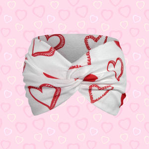 Pinza de Pelo Personalizada Ecológica para el Día de San Valentín con Estampado de Corazón, Lazo Cruzado Elástico, Ancho, Moderno, Decoración para Mujer - Product Image 5