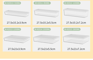 Sanga Good Price <b>Kitchen</b> Refrigerator Transparent Plastic Stackable <b>Storage</b> Box Food <b>Storage</b> & <b>Container</b> With Lid - Product Image 5