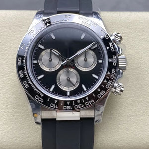 Reloj cronógrafo mecánico QF 126519 de 40mm de alta calidad 904L 4131 movimiento 155g peso deporte día acero inoxidable - Product Image 1