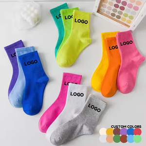 Thấp moq Chất lượng cao vớ cô gái cotton Thiết kế bán buôn thương hiệu vớ biểu tượng tùy chỉnh bao bì thể thao vớ - Product Image 1