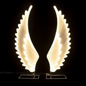 Grandes ailes d'ange lumineuses pour la décoration de salle de réception de mariage, <span class=keywords><strong>magnifique</strong></span> ornement LED pour l'aménagement de dîner de mariage de grande envergure - Product Image 3