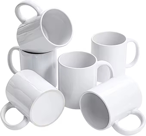 Bán Buôn Trắng Gốm Cốc Cà Phê Nhà Cung Cấp Thăng Hoa <span class=keywords><strong>Mug</strong></span> 11Oz Chất Lượng Cao Bắc Âu Mô Hình Đơn Giản Phong Cách Hiện Đại Tái Sử Dụng Thực Phẩm - Product Image 1