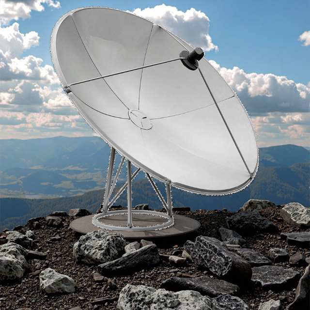 High Gain C Band Solid Steel Satellite Dish 2.4m for Clear TV Reception and Research Use Strong Signal Long Lasting Performance