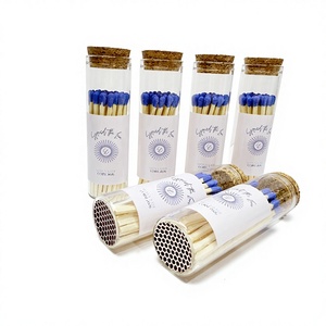 ฉลากห่อแบบมินิมอลสีขาวลายพระอาทิตย์ สำหรับใส่ไม้ขีดไฟแก้วพร้อมจุกไม้ก๊อกธรรมชาติ ป้องกันความร้อน ไม้ขีดไฟตกแต่งทรงยาว - Product Image 2
