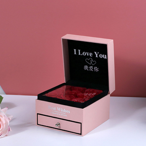 Popular embalaje de brillo de labios caja de dama de honor joyería misterio preservado flor rosa con caja de cajón de precio valioso - Product Image 6