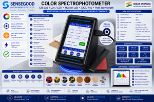 Medidor Térmico Profesional de EMF, Software para PC con Escala CIE Lab Yxy y Longitud de Onda, Instrumentos Sensegood, Ingeniería ABS - Product Image 2