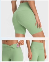 Yoga Sport Shorts Avec Poches Femmes Courir Workout Fitness Sport Gym Vêtements Nouveautés Taille Haute Mises À Niveau Crotchless