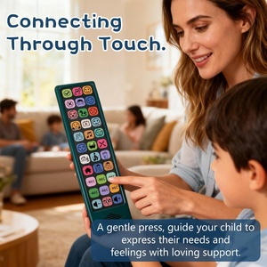 Appareil AAC pour l'autisme avec 6 boutons d'enregistrement, voix interchangeable homme/femme, aide à la communication alternative - Product Image 2