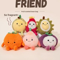 Cartoonachtige realistische groente- en fruitpluche speelgoed, durian, drakenvrucht, watermeloen poppen, superzacht PP ODM 11-30cm decoratieve accenten