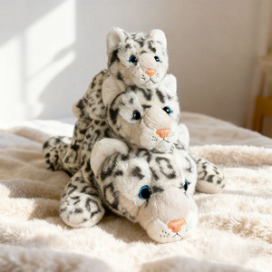 Adorable Peluche de Leopardo de las Nieves en Posición Acostada, Relleno de Algodón PP, 31-50cm, Muñeco de Peluche para Niños, Unisex, Regalo de Cumpleaños - Product Image 1
