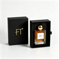 En promotion : flacon en verre vide de 50 ml, rectangulaire, anti-fuite, pour parfum, avec bouchon noir et logo personnalisé