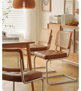Sedie da Pranzo <span class=keywords><strong>Cesca</strong></span> in Metallo con Gambe Cromate Argento, Comode e Vintage per Cucina e Sala da Pranzo - Product Image 5