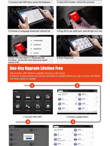 Ancel X6 Outil de <span class=keywords><strong>diagnostic</strong></span> automobile professionnel OBD2 avec interface USB pour Android, compatible universel, lecteur de codes SRS DPF - Product Image 2