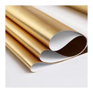 Rollos de lona de poliéster dorado y plateado 100% lienzo de poliéster en blanco Eco-solvente personalizado brillante 280gsm lienzo impermeable arte poliéster