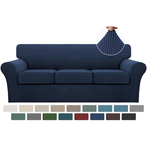 4 Fundas Elásticas de Jacquard para Sofá de 3 Plazas, Cubre Sofá, Copridivano de 4 Plazas para Sofás de Sala de Estar - Product Image 1