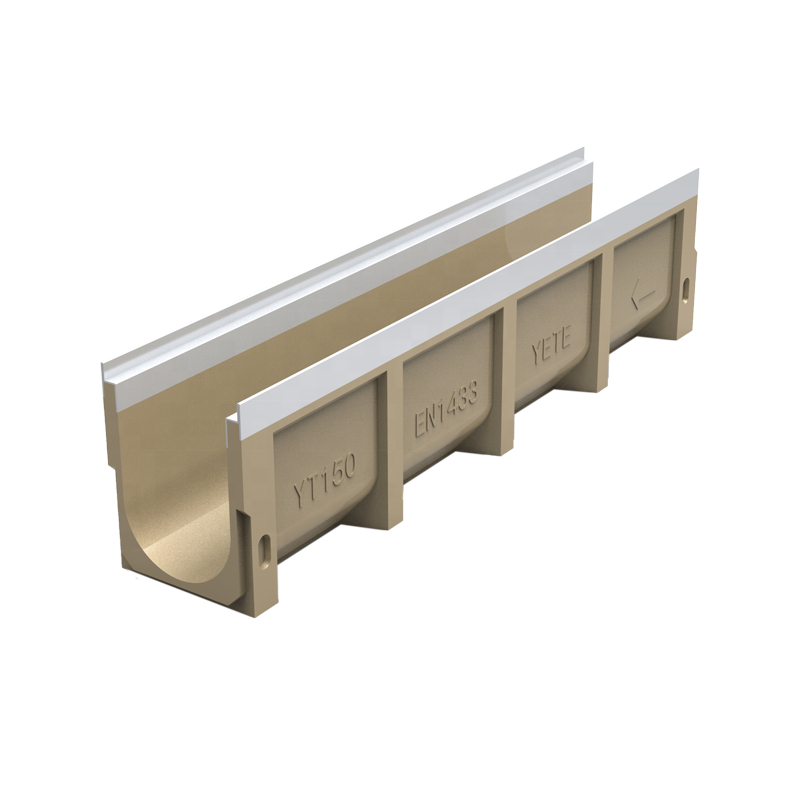 Заводской дренажный канал для полимерного бетона 250*180 мм с решеткой из ковкого чугуна для дренажной системы