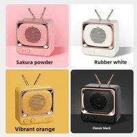 Haut-parleur Bluetooth rétro en forme de mini-téléviseur, audio sans fil portable, décoration