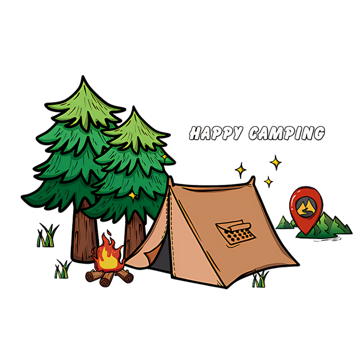 Autocollants de voiture de tente de camping