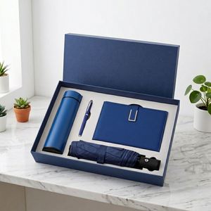 Coffret cadeau de bureau avec bloc-notes A5 personnalisé avec logo - Product Image 1