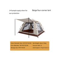 Tente glamping d'extérieur super légère et résistante au vent, accessoires de camping familial