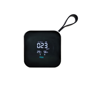 Mini détecteur de gaz 3-en-1 avec moniteur PM2.5, port Type-C, 800 mAh, ABS blanc, pour la mesure de la température et de l'humidité domestique - Product Image 3
