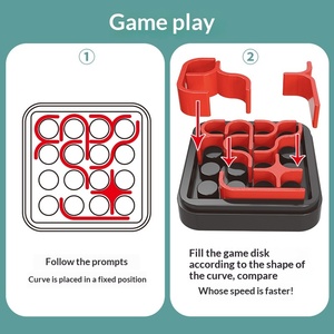 Rompecabezas curvos mini para niños, rompecabezas de colores, juegos de mesa, entrenamiento de observación y atención, juguetes educativos lógicos portátiles - Product Image 3