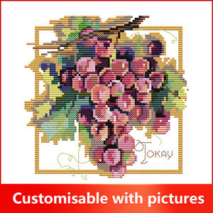 NKF Bouquet <span class=keywords><strong>de</strong></span> raisin 1 Kit <span class=keywords><strong>de</strong></span> point <span class=keywords><strong>de</strong></span> croix-Broderie à la main Décoration intérieure DIY Idée cadeau avec motif haute résolution & Expédition rapide - Product Image 2
