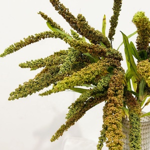 Vente en gros de tiges de millet artificielles jaunes et vertes de haute qualité, 73 cm, pour la décoration d'automne - Product Image 4