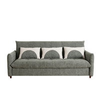 Sofá Cama Plegable Moderno de 83 Pulgadas, 2 en 1, Convertible, Respaldo Reclinable Ajustable, Tela para Espacios Pequeños