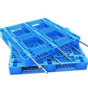 Durable Heavy Duty 4 Way Moistureproof Euro Single Faced HDPE Plastic Pallet 1200x1000 for Warehouse