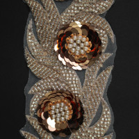 Galon de Dentelle Perlé 100% Polyester 7cm Largeur Marque YUGU Qualité Doublement Vérifiée Tissu Brodé Fleur Perlé de Luxe Africain pour Mariage