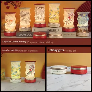 Regalos Creativos Culturales, Lámpara Nocturna LED Plegable con Carga USB, Giratoria, con Altavoz, Linterna, para el Festival del Medio Otoño <span class=keywords><strong>y</strong></span> Año Nuevo - Product Image 2