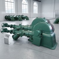 Mini-turbine hydroélectrique à faible chute, sans balais, à excitation libre, génératrice d'énergie
