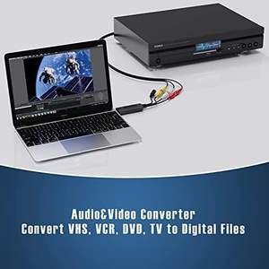 Adaptateur de carte de capture audio vidéo USB avec câble USB Convertisseur de capture vidéo USB 2.0 vers RCA pour périphérique de capture TV DVD VHS - Product Image 5