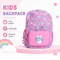 Mochila Infantil con Estampado de Gato de Dibujos Animados, Ligera, para Niñas, para la Escuela, Viajes y Uso Diario