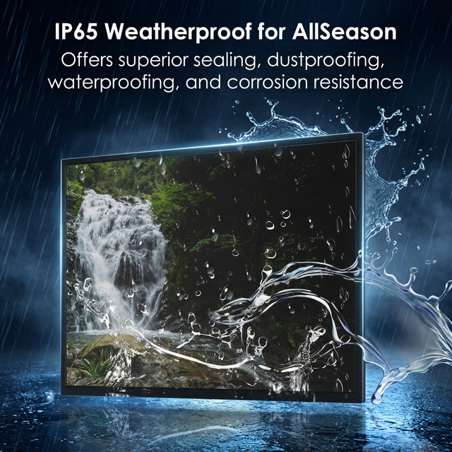 55 65 Inch Outdoor Waterproof Metal TV 1000nits Advertising Display Screen with 1 Year Warranty IP65