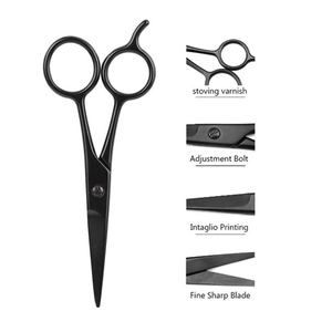 Premium black Coated Hair Scissors Size 6 Razor Edge Barber <b>Shears</b> for Accurate Hair Cutting Professional Salon and Barber Shop - Product Image 5