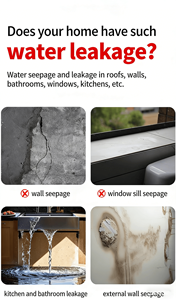 Revêtement imperméable transparent en polyurée, pas besoin de casser les carreaux, mastic de réparation des fuites pour salle de bain, rebords de fenêtre, murs extérieurs - Product Image 3
