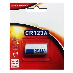 Piles au lithium CR123A <span class=keywords><strong>CR2</strong></span> 3V cylindriques 0Wh, emballées en carte, pour l'électronique grand public et les détecteurs de fumée domestiques - Product Image 1