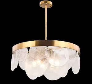 Zeal Lighting oro cepillado moderno hecho a mano burbuja vidrio colgante hogar interior vidrio colgante Luz - Product Image 2