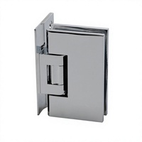 Charnière de porte de douche noire mate, angle réglable à 90 degrés, charnière à ressort mur-verre